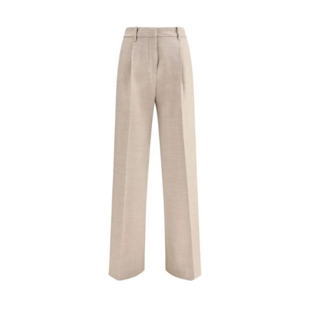 True Royal Beige Wool Casual Women's Pants